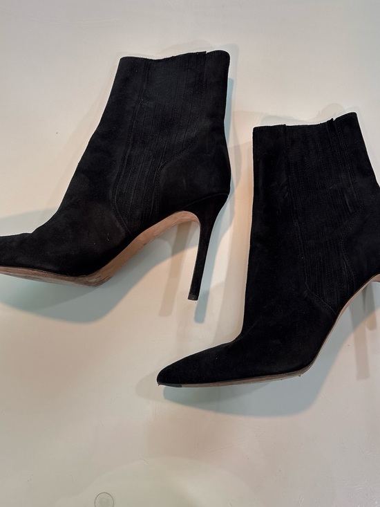 Veronica Beard Shoes - Veronica Beard Black Suede Pointed-Toe Stiletto Ankle Boots